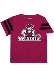 New Mexico State Aggies Infant Stripes Short Sleeve T-Shirt Red