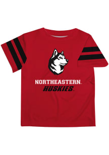 Northeastern Huskies Infant Stripes Short Sleeve T-Shirt Red