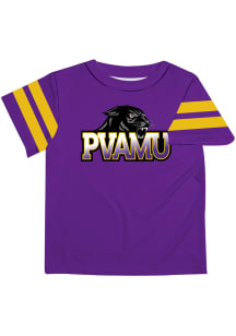 Prairie View A&amp;M Panthers Infant Stripes Short Sleeve T-Shirt Purple
