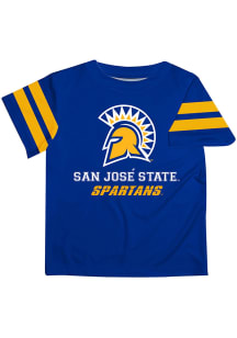 San Jose State Spartans Infant Stripes Short Sleeve T-Shirt Blue