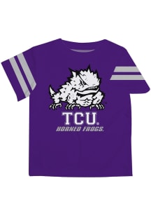 TCU Horned Frogs Infant Stripes Short Sleeve T-Shirt Purple