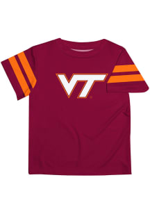 Virginia Tech Hokies Infant Stripes Short Sleeve T-Shirt Maroon