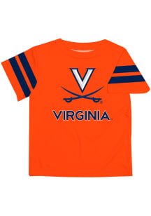 Virginia Cavaliers Infant Stripes Short Sleeve T-Shirt Orange