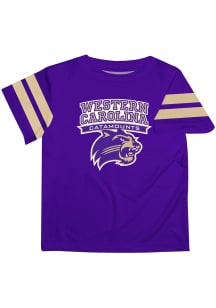 Western Carolina Infant Stripes Short Sleeve T-Shirt Purple