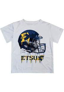 Vive La Fete East Tennesse State Buccaneers Toddler White Helmet Short Sleeve T-Shirt