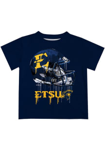 Vive La Fete East Tennesse State Buccaneers Toddler Navy Blue Helmet Short Sleeve T-Shirt