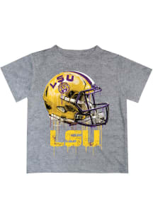 LSU Tigers Toddler Grey Helmet Short Sleeve T-Shirt
