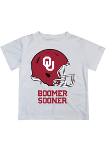 Oklahoma Sooners Toddler White Helmet Short Sleeve T-Shirt