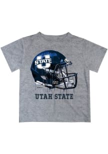 Vive La Fete Utah State Aggies Toddler Grey Helmet Short Sleeve T-Shirt