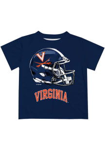 Virginia Cavaliers Toddler Blue Helmet Short Sleeve T-Shirt