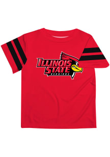 Vive La Fete Illinois State Redbirds Toddler Red Stripes Short Sleeve T-Shirt