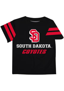 South Dakota Coyotes Toddler Black Stripes Short Sleeve T-Shirt