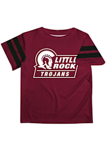 Vive La Fete U of A at Little Rock Trojans Toddler Maroon Stripes Short Sleeve T-Shirt