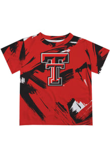 Texas Tech Red Raiders Toddler Red Paint Brush Short Sleeve T-Shirt