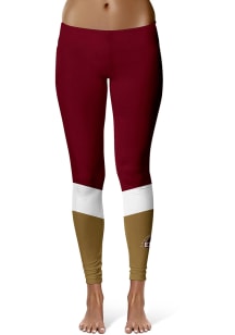 Fresno State Bulldogs Womens Maroon Colorblock Plus Size Athletic Pants
