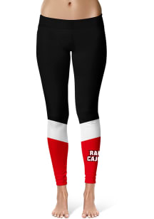 UL Lafayette Ragin' Cajuns Womens Black Colorblock Plus Size Athletic Pants