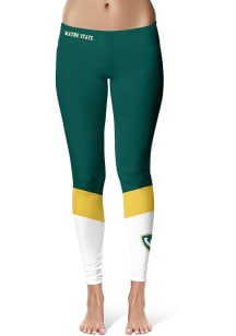 Wayne State Warriors Womens Green Colorblock Plus Size Athletic Pants