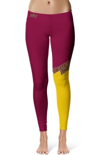 Bloomsburg University Huskies Womens Maroon Colorblock Plus Size Athletic Pants