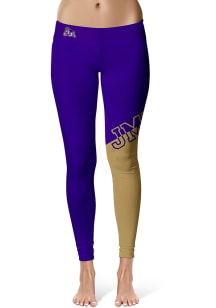 James Madison Dukes Womens Purple Colorblock Plus Size Athletic Pants