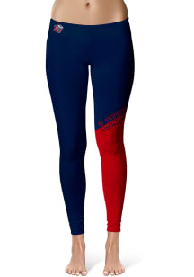 Liberty Flames Womens Navy Blue Colorblock Plus Size Athletic Pants
