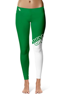 North Texas Mean Green Womens Green Colorblock Plus Size Athletic Pants