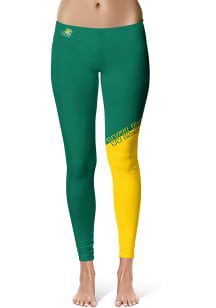 Northern Michigan Wildcats Womens Green Colorblock Plus Size Athletic Pants