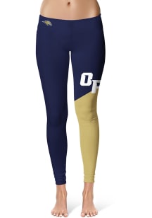 Oral Roberts Golden Eagles Womens Navy Blue Colorblock Plus Size Athletic Pants