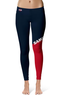 Samford University Bulldogs Womens Navy Blue Colorblock Plus Size Athletic Pants