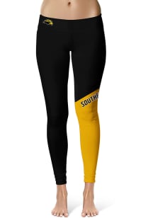 Southern Mississippi Golden Eagles Womens Black Colorblock Plus Size Athletic Pants