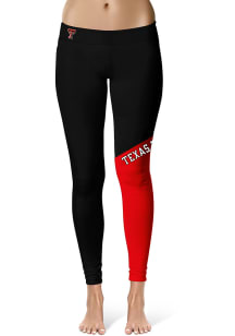 Texas Tech Red Raiders Womens Black Colorblock Plus Size Athletic Pants