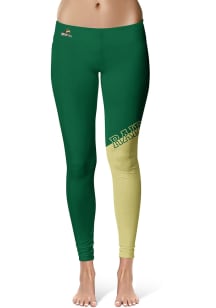 Wright State Raiders Womens Green Colorblock Plus Size Athletic Pants