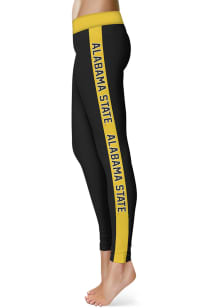 Vive La Fete Alabama State Hornets Womens Black Stripe Plus Size Athletic Pants