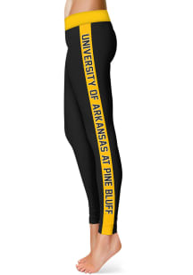 Arkansas Pine Bluff Golden Lions Womens Black Stripe Plus Size Athletic Pants