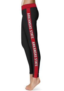 Arkansas State Red Wolves Womens Black Stripe Plus Size Athletic Pants