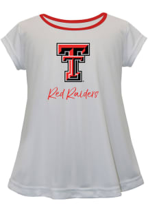 Texas Tech Red Raiders Infant Girls Script Blouse Short Sleeve T-Shirt White