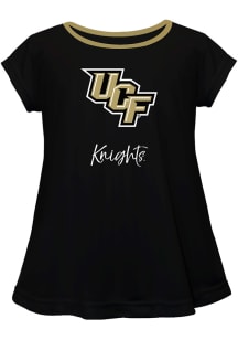 UCF Knights Infant Girls Script Blouse Short Sleeve T-Shirt Black