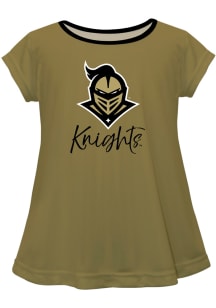 UCF Knights Infant Girls Script Blouse Short Sleeve T-Shirt Gold