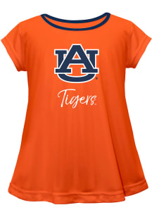 Auburn Tigers Toddler Girls Orange Script Blouse Short Sleeve T-Shirt