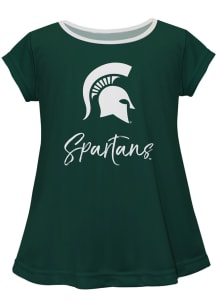 Michigan State Spartans Toddler Girls Green Script Blouse Short Sleeve T-Shirt