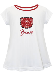 Missouri State Bears Toddler Girls White Script Blouse Short Sleeve T-Shirt