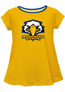 Morehead State Eagles Toddler Girls Gold Script Blouse Short Sleeve T-Shirt