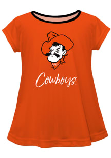 Oklahoma State Cowboys Toddler Girls Orange Script Blouse Short Sleeve T-Shirt