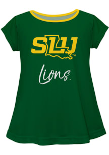 Southeastern Louisiana Lions Toddler Girls Green Script Blouse Short Sleeve T-Shirt