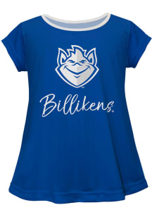 Saint Louis Billikens Toddler Girls Blue Script Blouse Short Sleeve T-Shirt