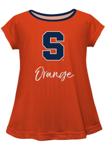 Syracuse Orange Toddler Girls Orange Script Blouse Short Sleeve T-Shirt