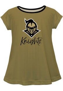 UCF Knights Toddler Girls Gold Script Blouse Short Sleeve T-Shirt