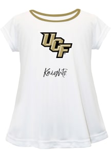 UCF Knights Toddler Girls White Script Blouse Short Sleeve T-Shirt