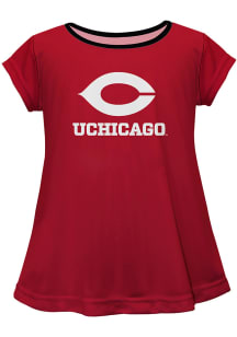 University of Chicago Maroons Toddler Girls Maroon Script Blouse Short Sleeve T-Shirt