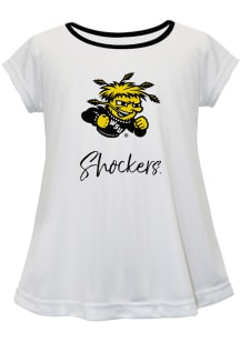 Wichita State Shockers Toddler Girls White Script Blouse Short Sleeve T-Shirt