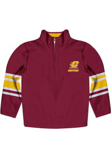 Central Michigan Chippewas Toddler Maroon Stripe Long Sleeve 1/4 Zip
